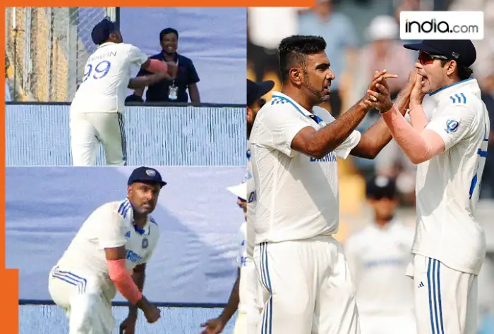 Incredible catch by Ravichandran Ashwin sends Daryl Mitchell packing on Day 2 of IND vs NZ 3rd Test in Mumbai!