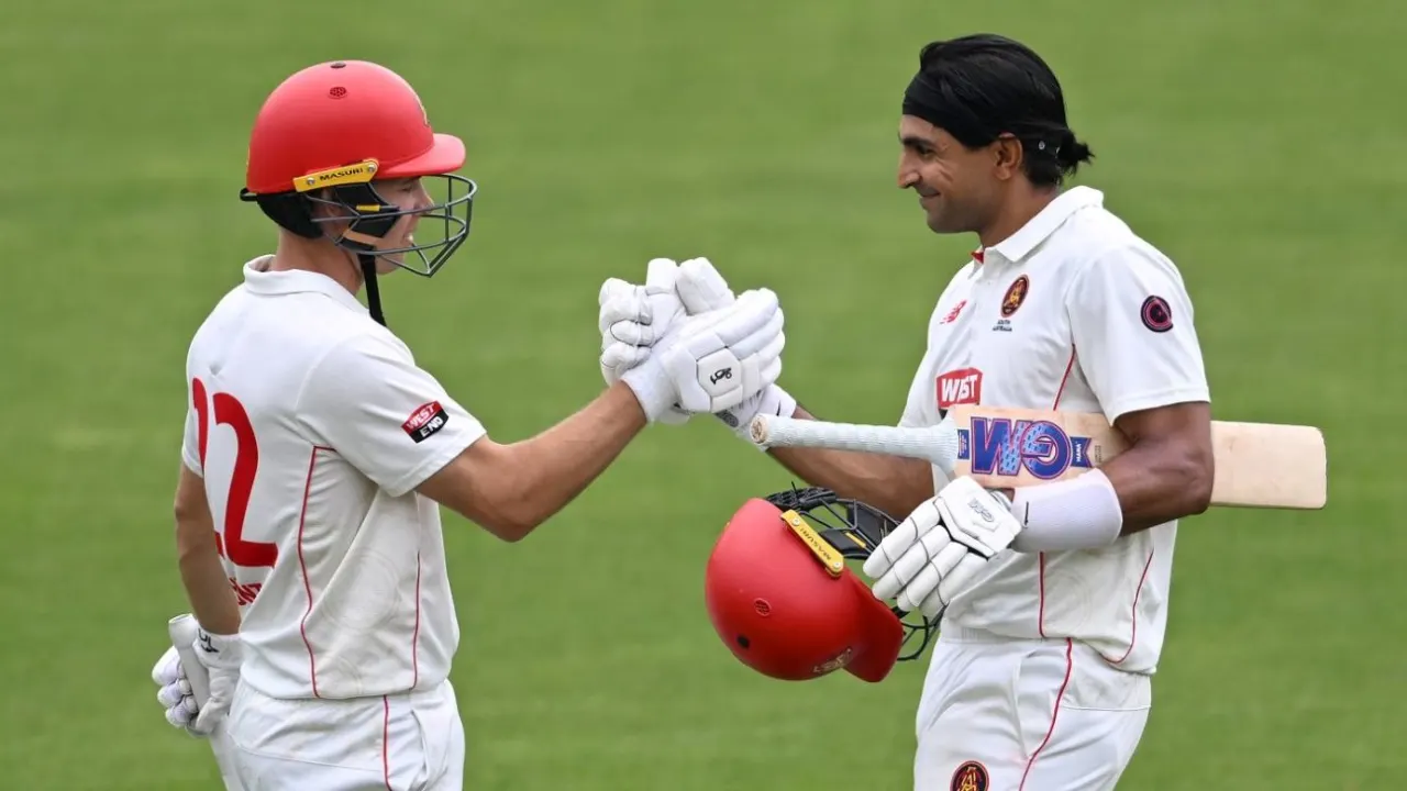 Hunt and Sangha lead South Australia with centuries